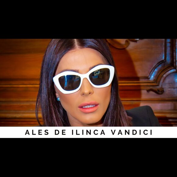 Final Price! Saint Laurent SL68 004 Ivory/Grey Sunglasses - Picture 9 of 11